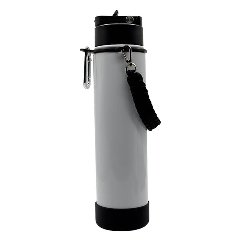 700ml White Stainless Steel Rope Water Bottle