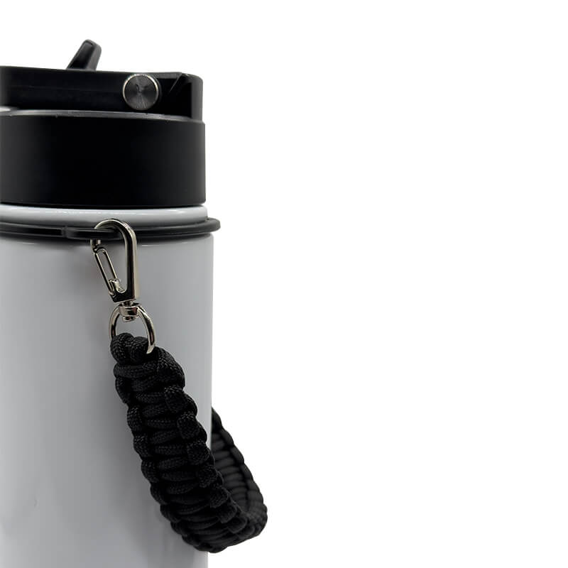 700ml White Stainless Steel Rope Water Bottle