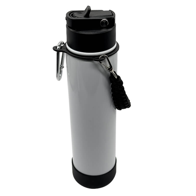 700ml White Stainless Steel Rope Water Bottle