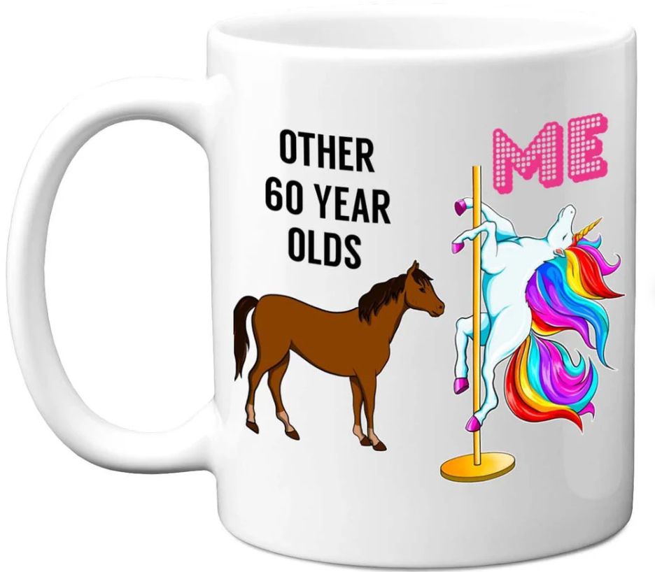 60th Birthday Unicorn Pole Dancing Women Mug