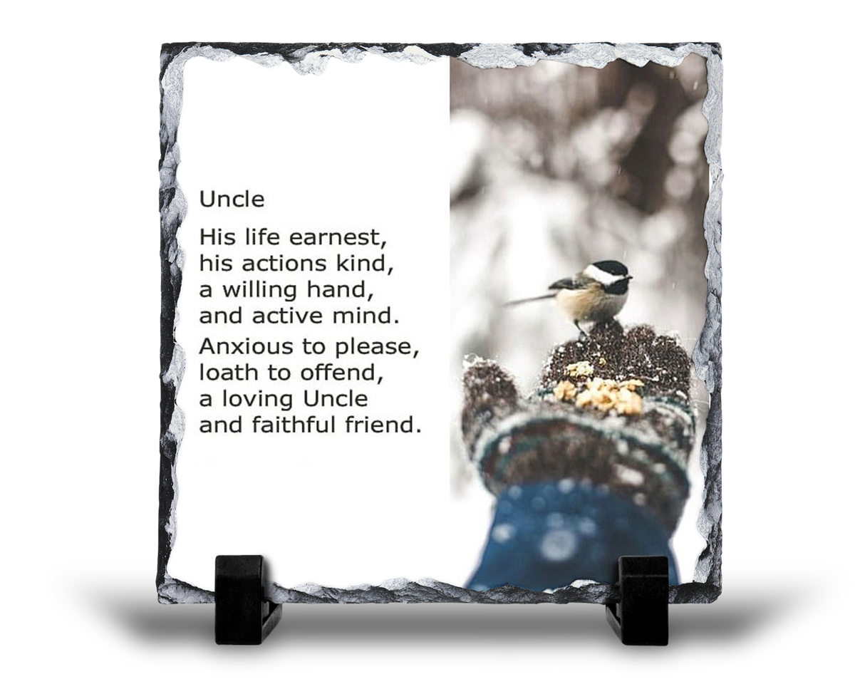 A loving Uncle Remembrance Grief Memorial Gift Rock Slate