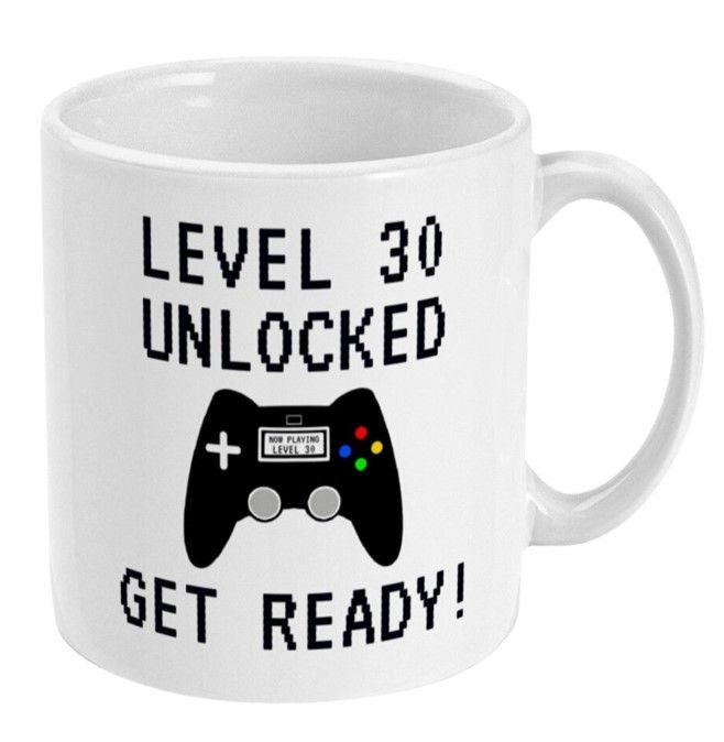 30th Birthday Level 30 Unlocked Gamer Gaming Gift Mug