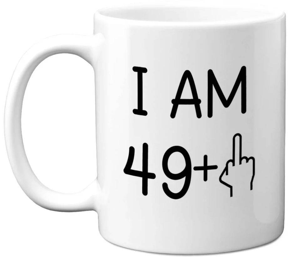 50th Birthday Middle Finger Gift Mug