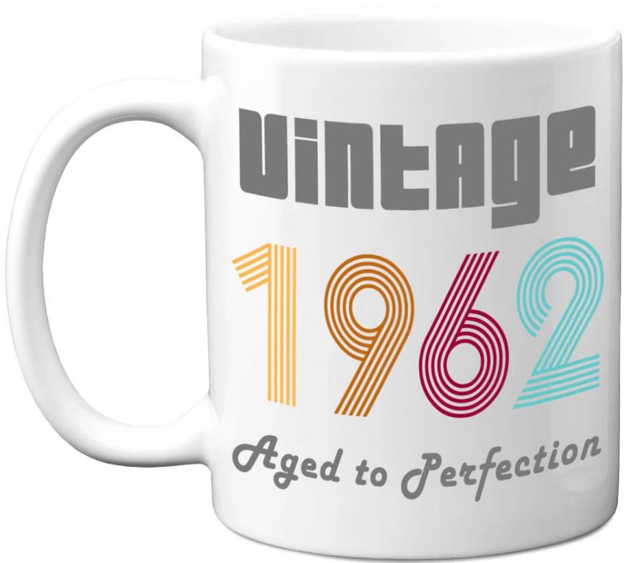 60th Birthday Gift Vintage 1962 Ceramic Mug
