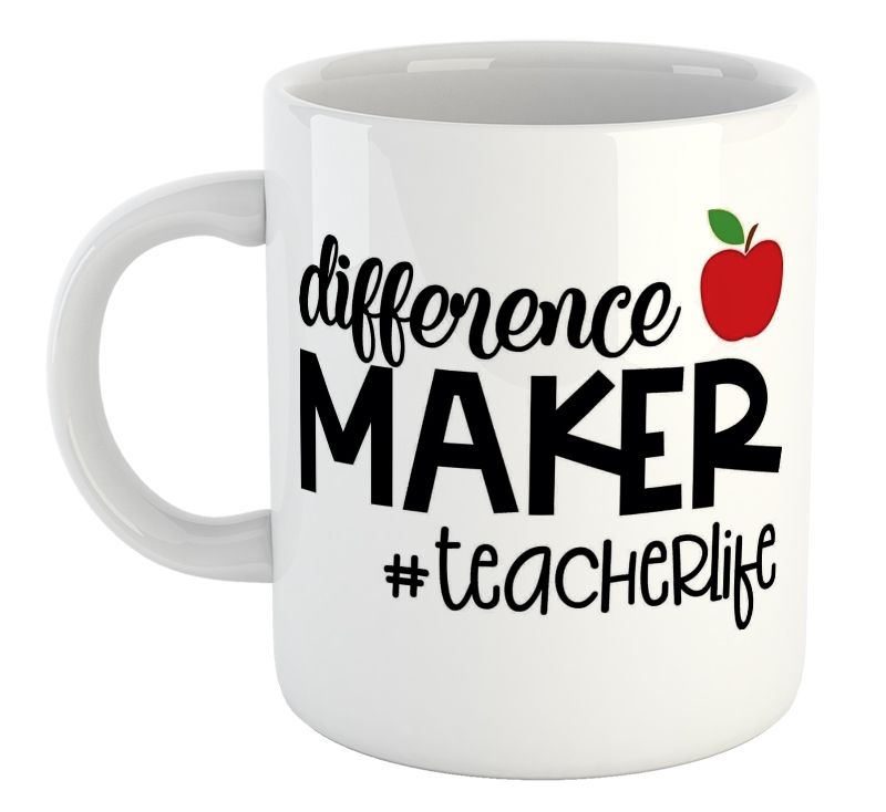 #Teacherlife Difference Maker Teacher Gift Mug